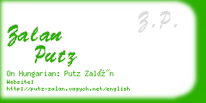 zalan putz business card